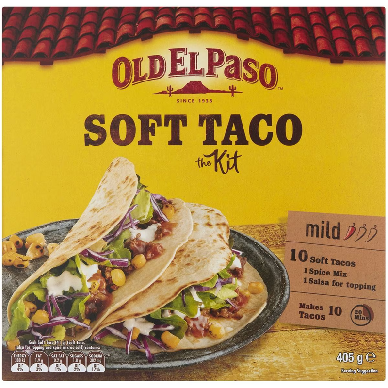 Old El Paso Soft Taco Dinner Kit Mexican Style 405g