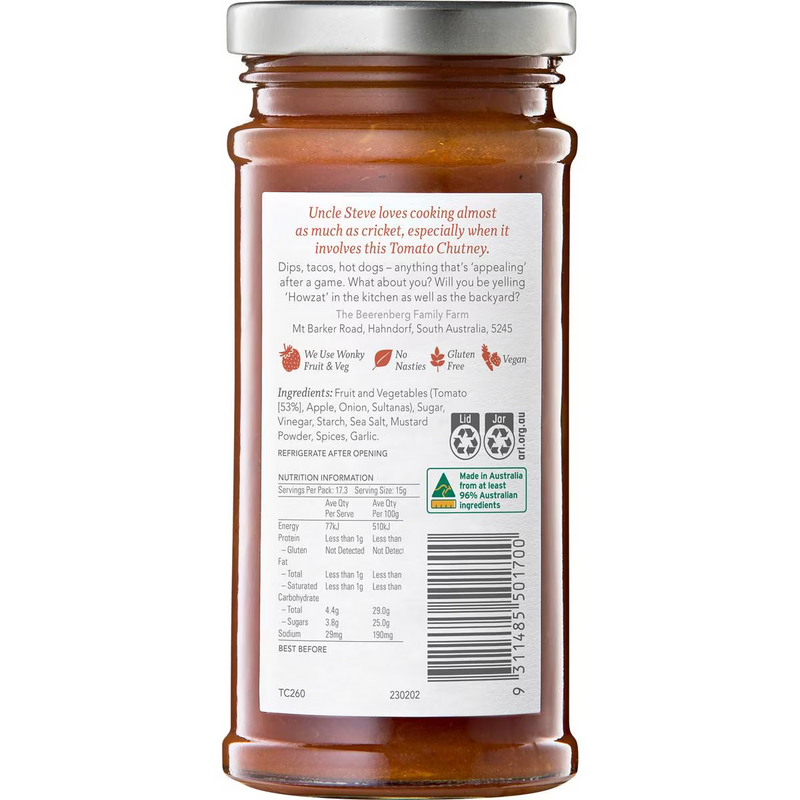 Beerenberg Australian Tomato Chutney 260g