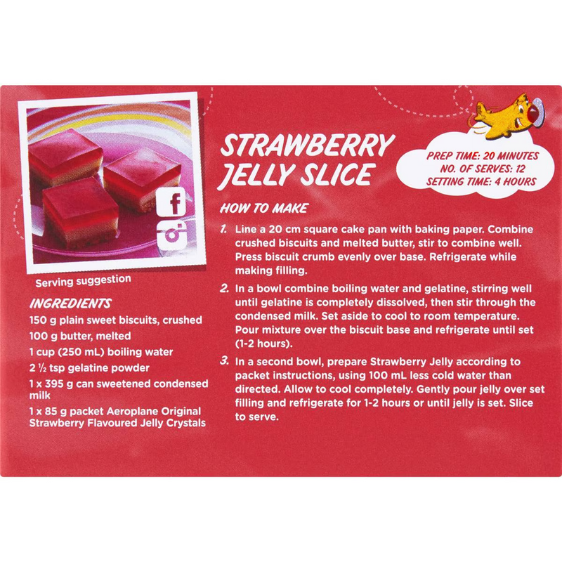 Aeroplane Original Strawberry Flavoured Jelly 85g