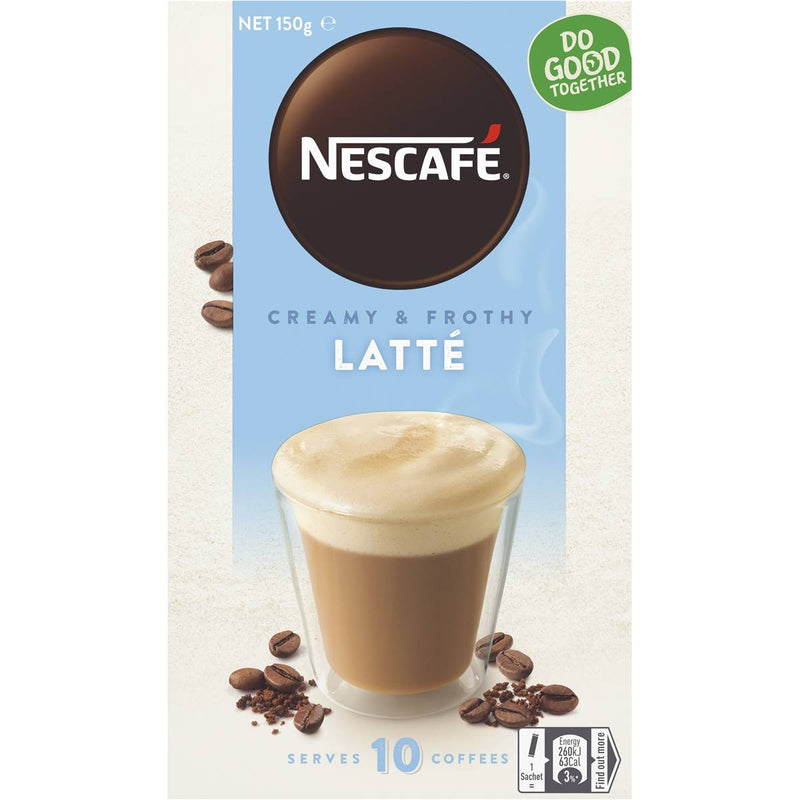 Nescafe Latte Coffee Sachets 10 Pack 150g