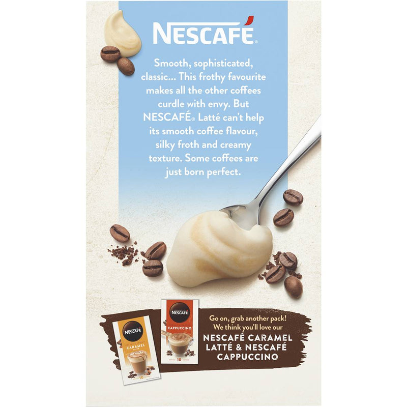 Nescafe Latte Coffee Sachets 10 Pack 150g