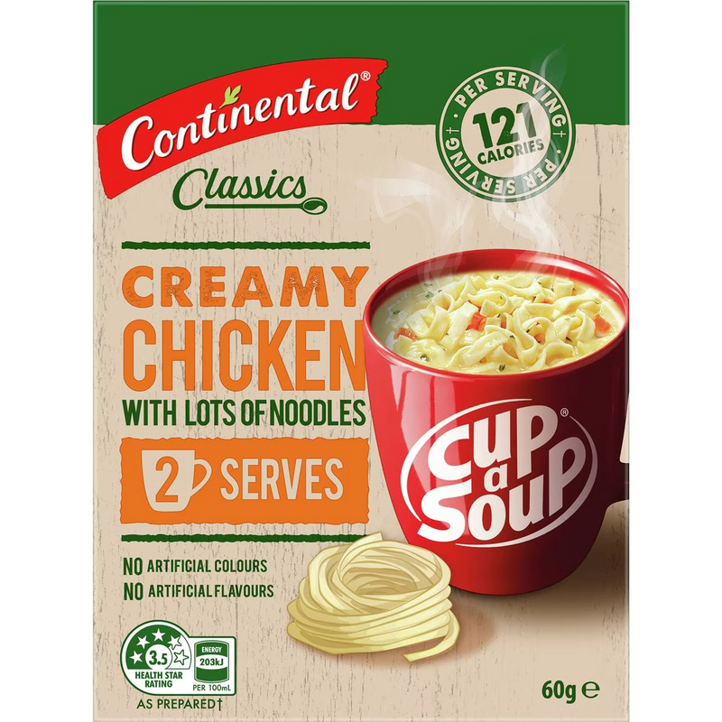 Continental Classics Cup A Soup Creamy Chicken With Lots Of Noodles 60g