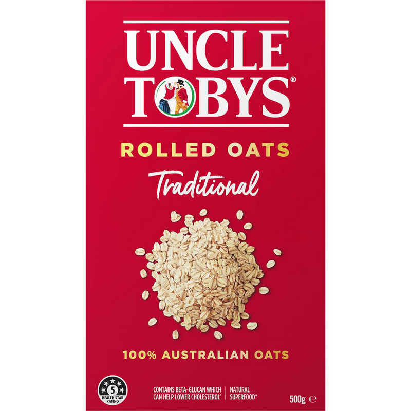 Uncle Tobys Oats Traditional Rolled Oats Porridge 500g