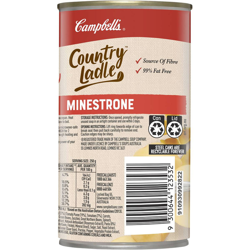 Campbell's Country Ladle Soup Minestrone 495g