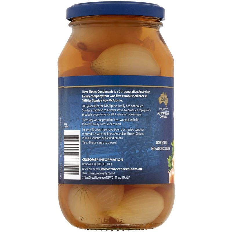 Three Threes Old Style Pickled Onions 500g