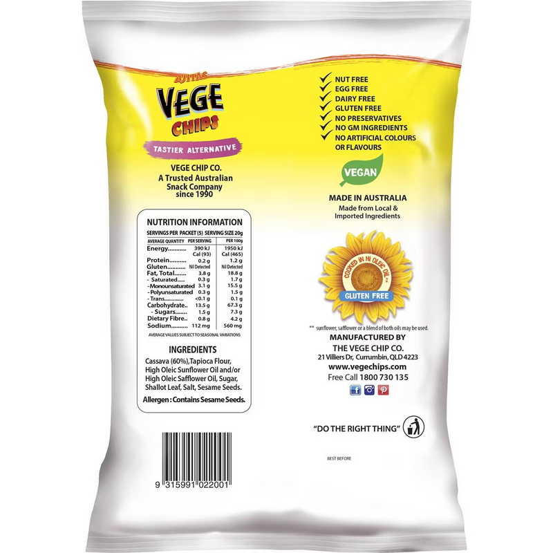 Ajitas Vege Chips Natural 100g