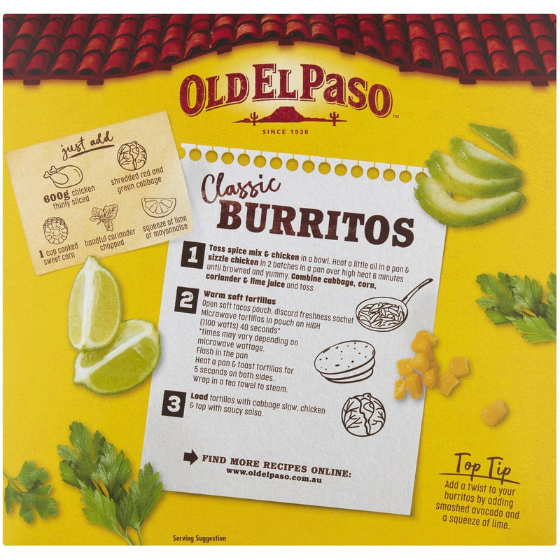 Old El Paso Burrito Dinner Kit Mexican Style 485g