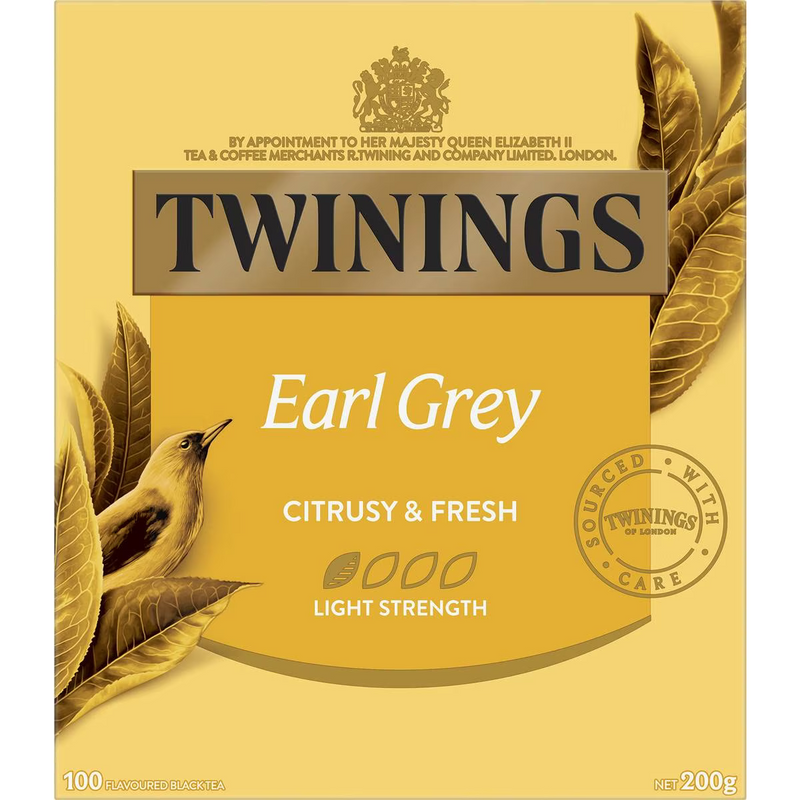 Twinings Earl Grey Tea 100 Tea Bags 200g
