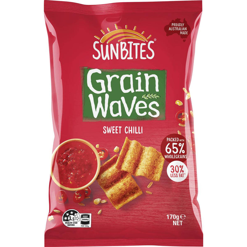 Sunbites Grain Waves Chips Sweet Chilli 170g