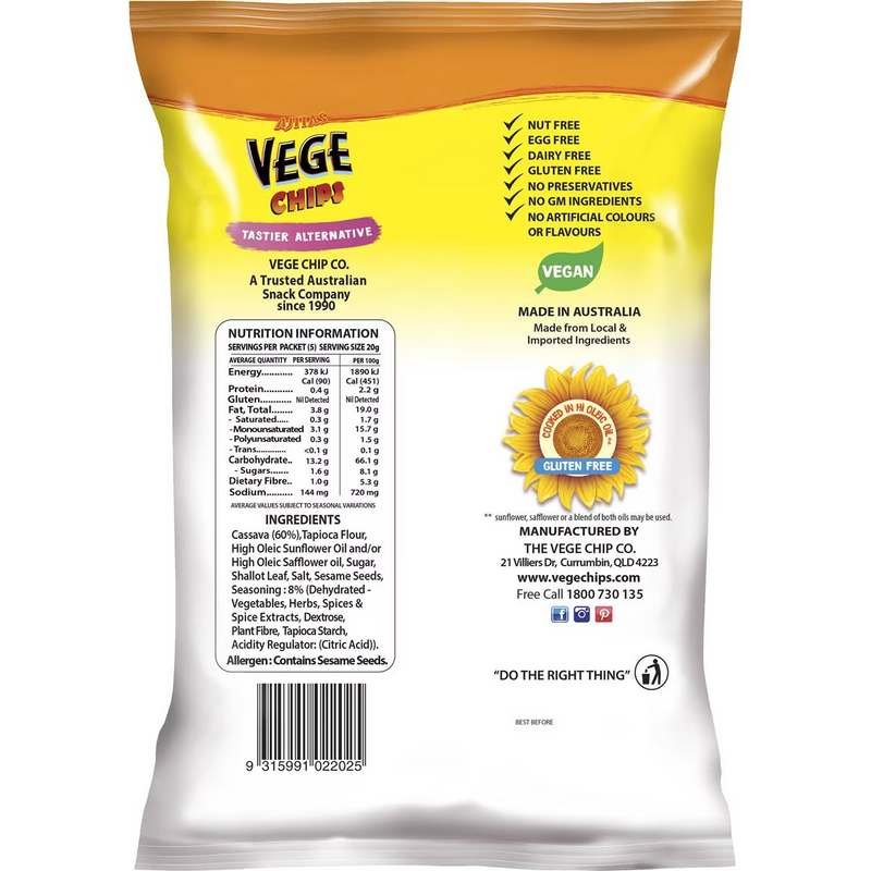 Ajitas Vege Chips Barbeque 100g