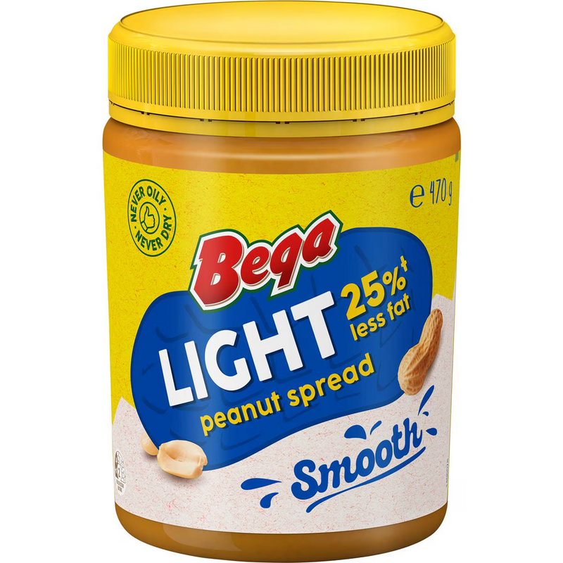 Bega Light Smooth Peanut Butter 470g