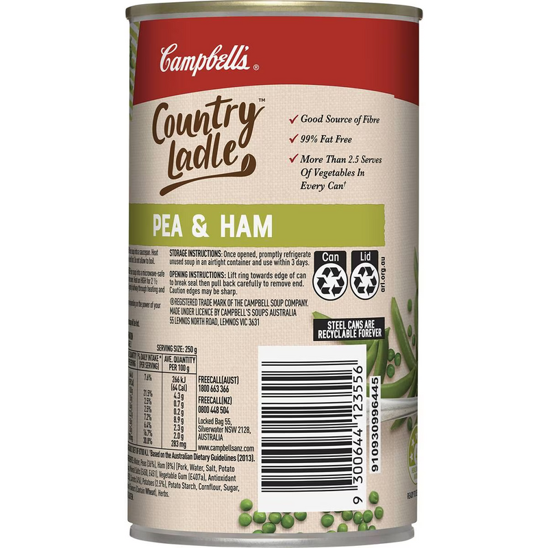 Campbell's Country Ladle Soup Pea & Ham 500g