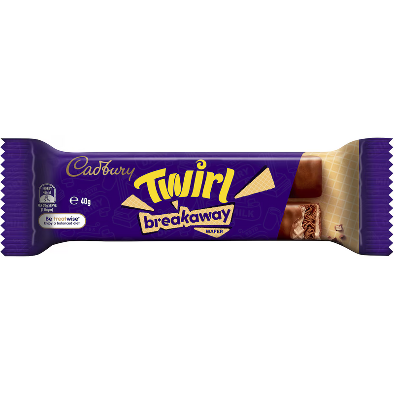 BB 4/25 | Cadbury Twirl Breakaway Chocolate Bar 40g