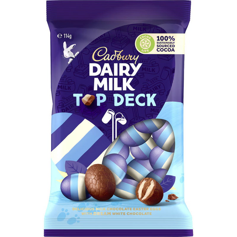 Cadbury Dairy Milk Top Deck Easter Egg Bag 114g