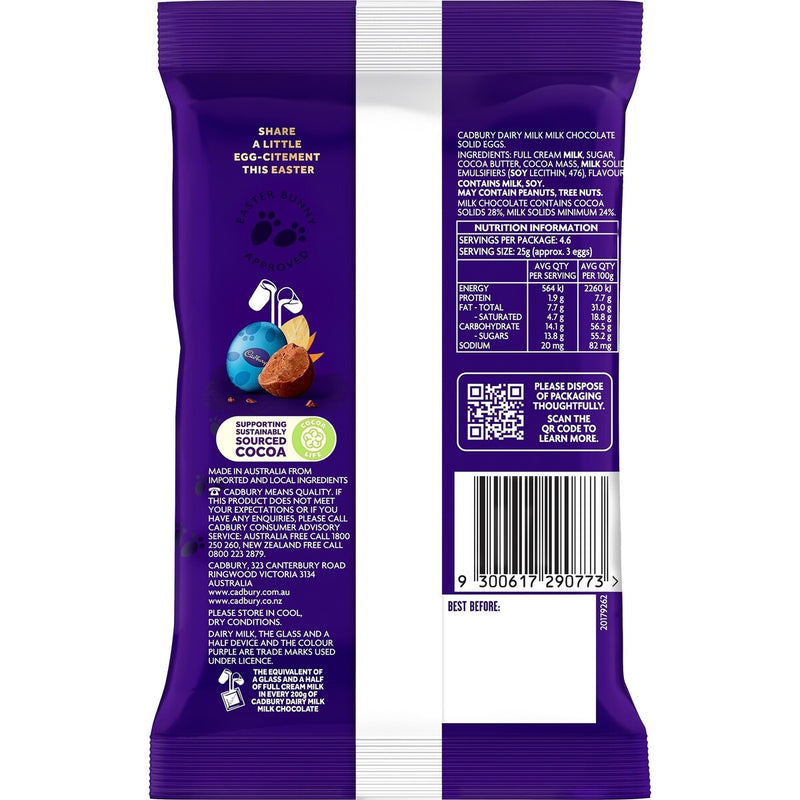 Cadbury Dairy MilkMilk Chocolate Easter Eggs Bag 114g