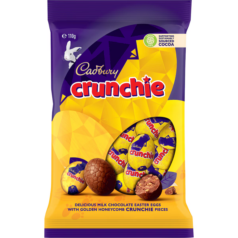 Cadbury Crunchie Easter Egg Bag 110g