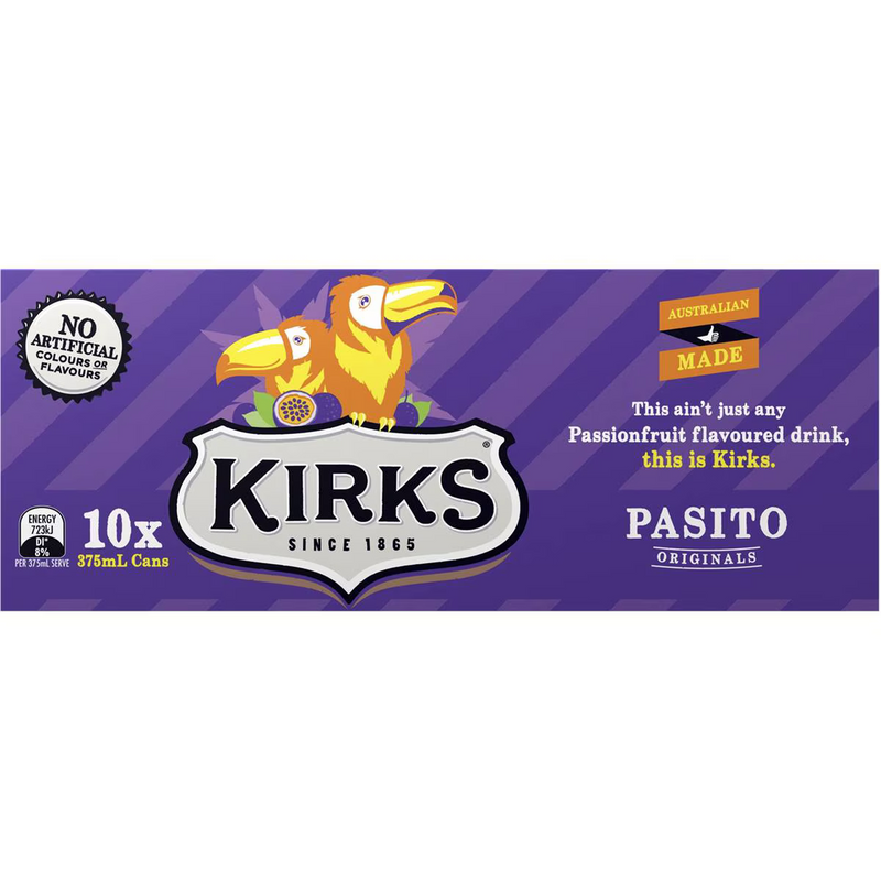 Kirks Pasito Soft Drink 375ml - 10 Pack