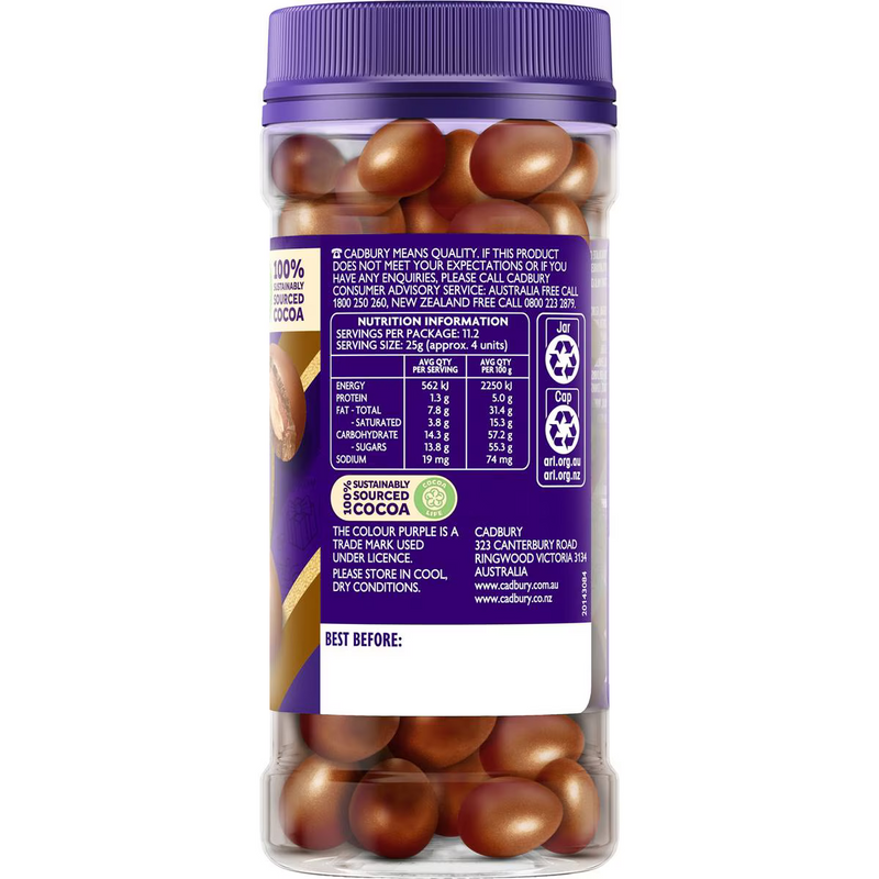 Cadbury Milk Chocolate Coated Almonds Jar 280g