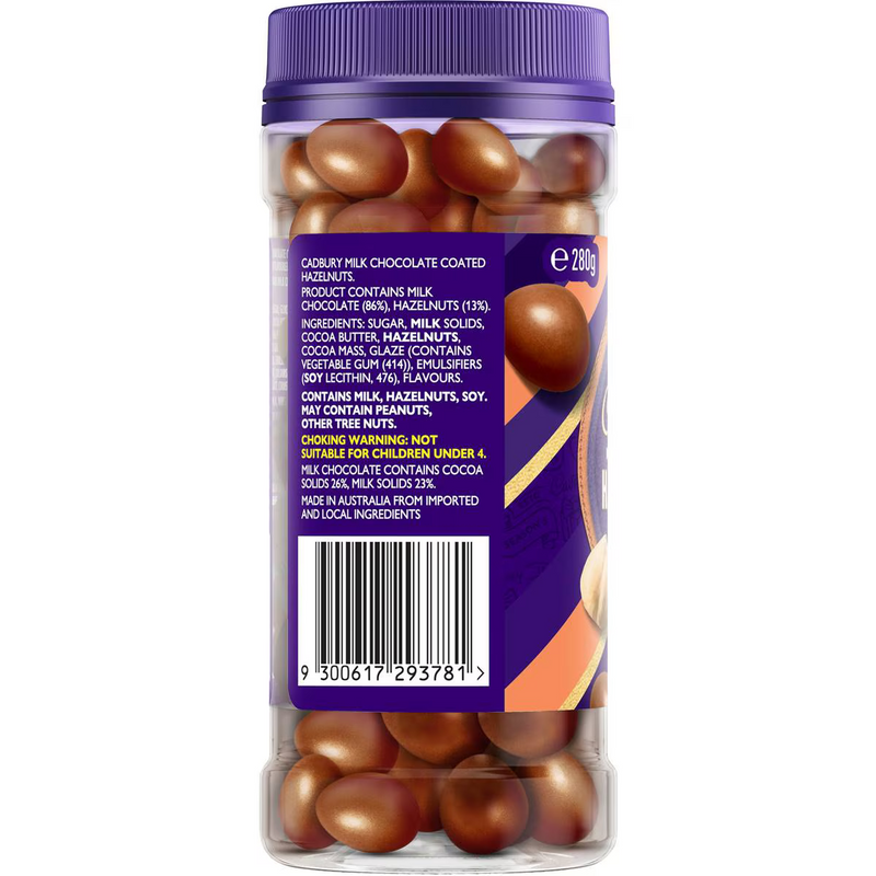 Cadbury Milk Chocolate Coated Hazelnuts Jar 280g