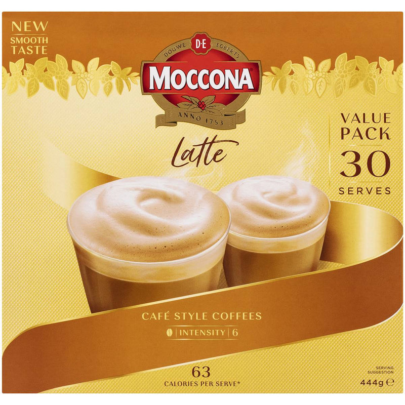 Moccona Latte Sachets 30 Pack 444g