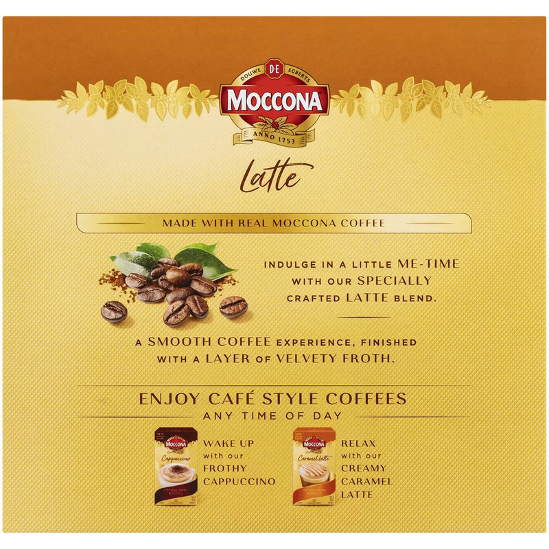 Moccona Latte Sachets 30 Pack 444g