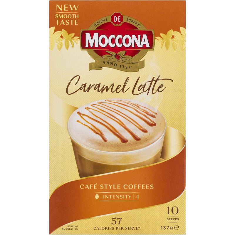 Moccona Caramel Latte 10 Pack 137g