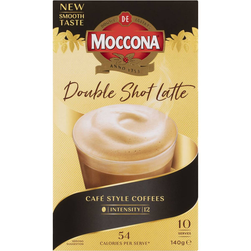 Moccona Double Shot Latte 10pack 140g