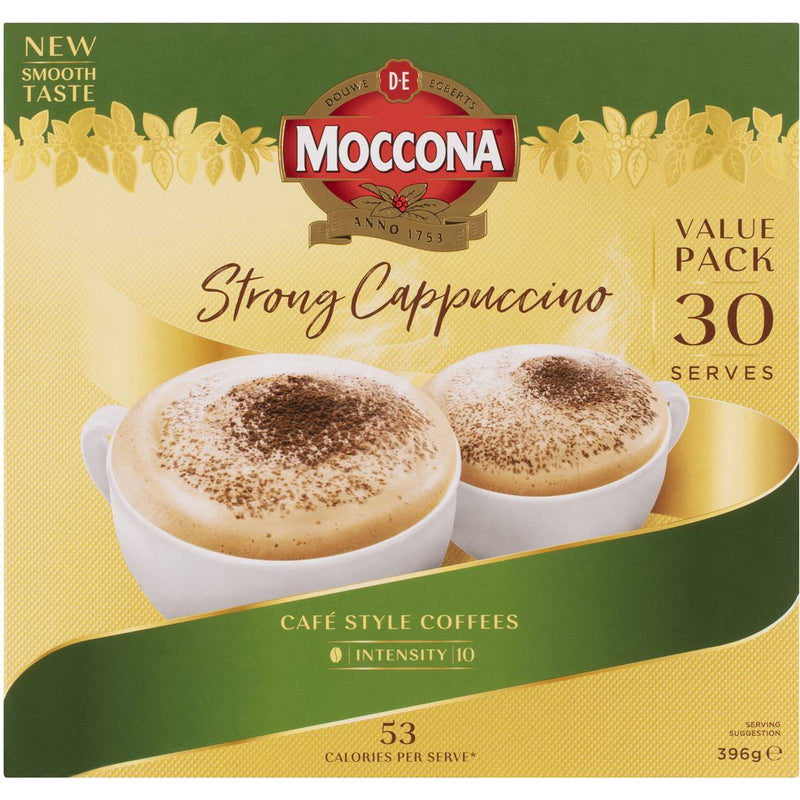 Moccona Strong Cappuccino Sachets 30 Pack 396g