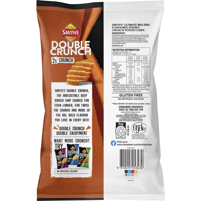 Smith's Double Crunch Ultimate BBQ Ribs 150g