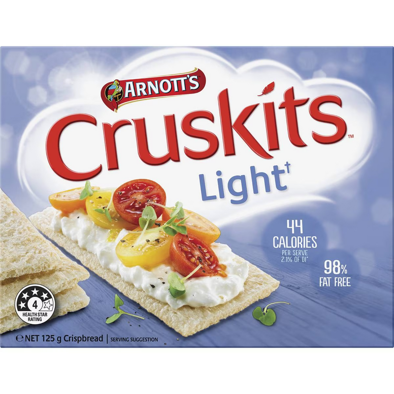 Arnott's Cruskits Light Crispbreads 125g