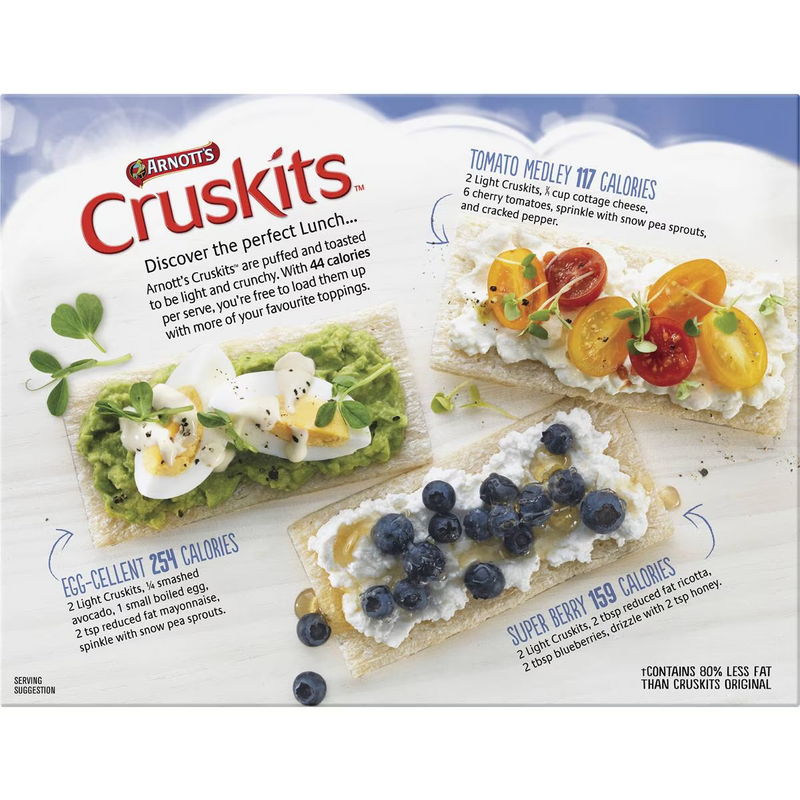 Arnott's Cruskits Light Crispbreads 125g