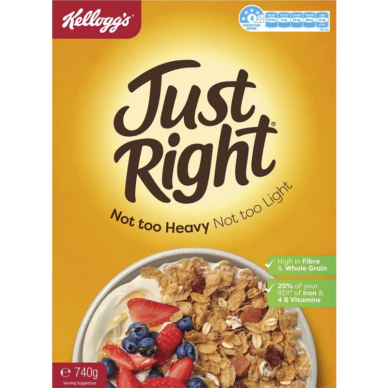 Kellogg's Just Right Apricot & Sultana Breakfast Cereal 740g