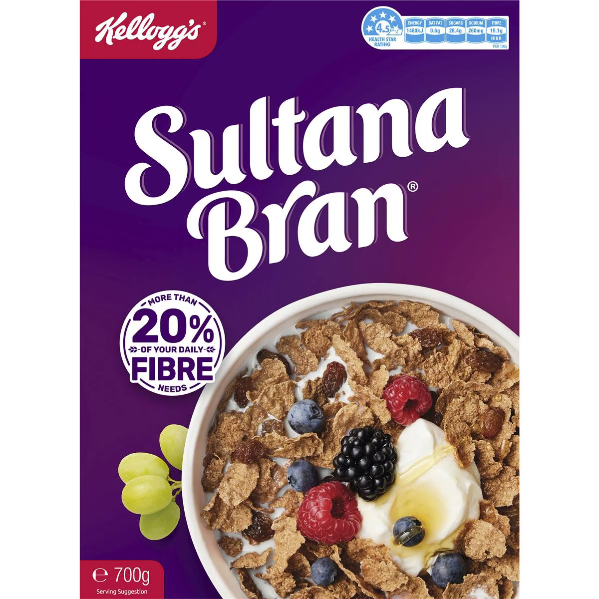 Kellogg's Sultana Bran Breakfast Cereal 700g