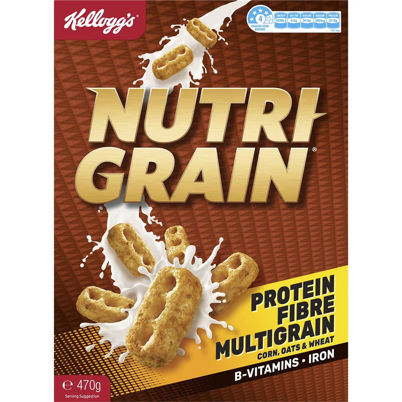 Kellogg's Nutrigrain Protein Breakfast Cereal 470g