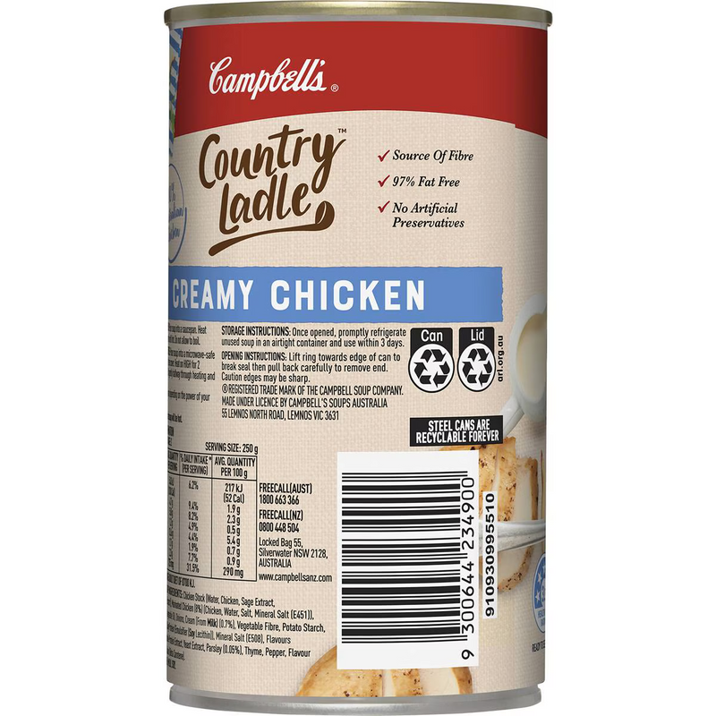 Campbell's Country Ladle Soup Creamy Chicken 500g