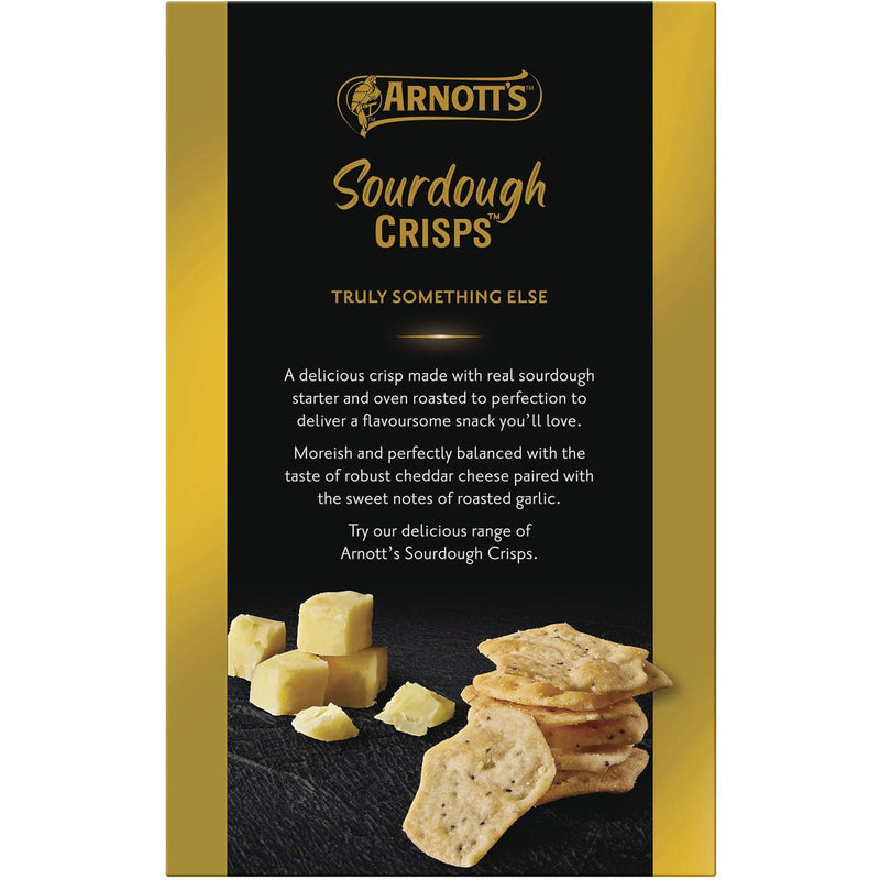 Arnott's Sourdough Crackers Cheddar & Roast Garlic 150g