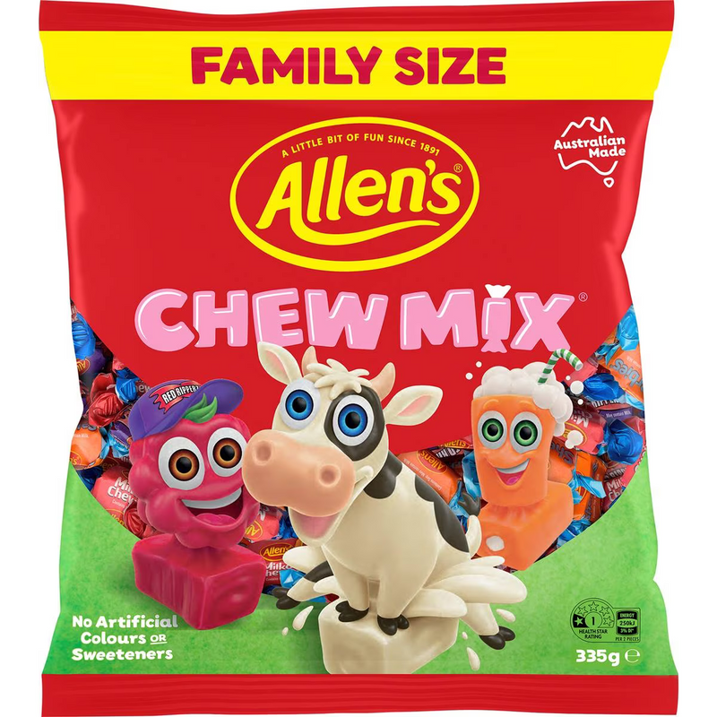 Allen's Chew Mix Lollies Family Size Bag 335g