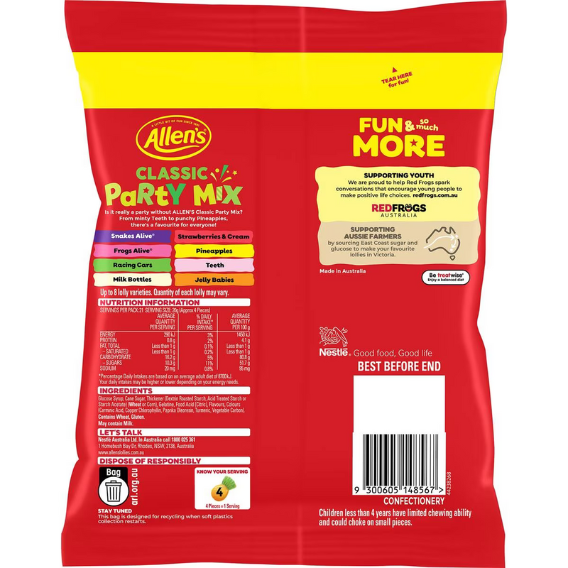 Allen's Party Mix Lollies Family Size Bag 420g