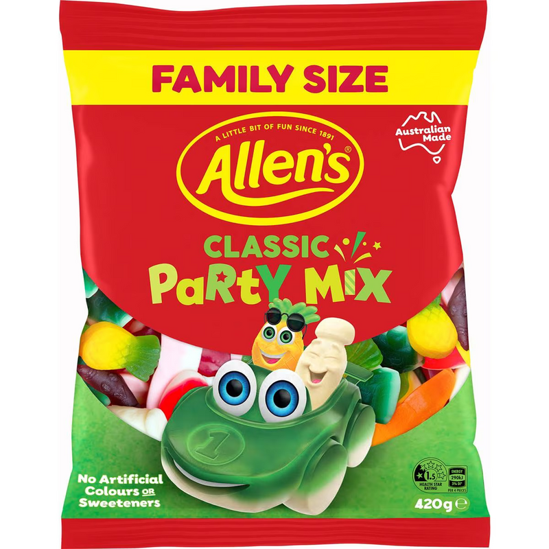 Allen's Party Mix Lollies Family Size Bag 420g