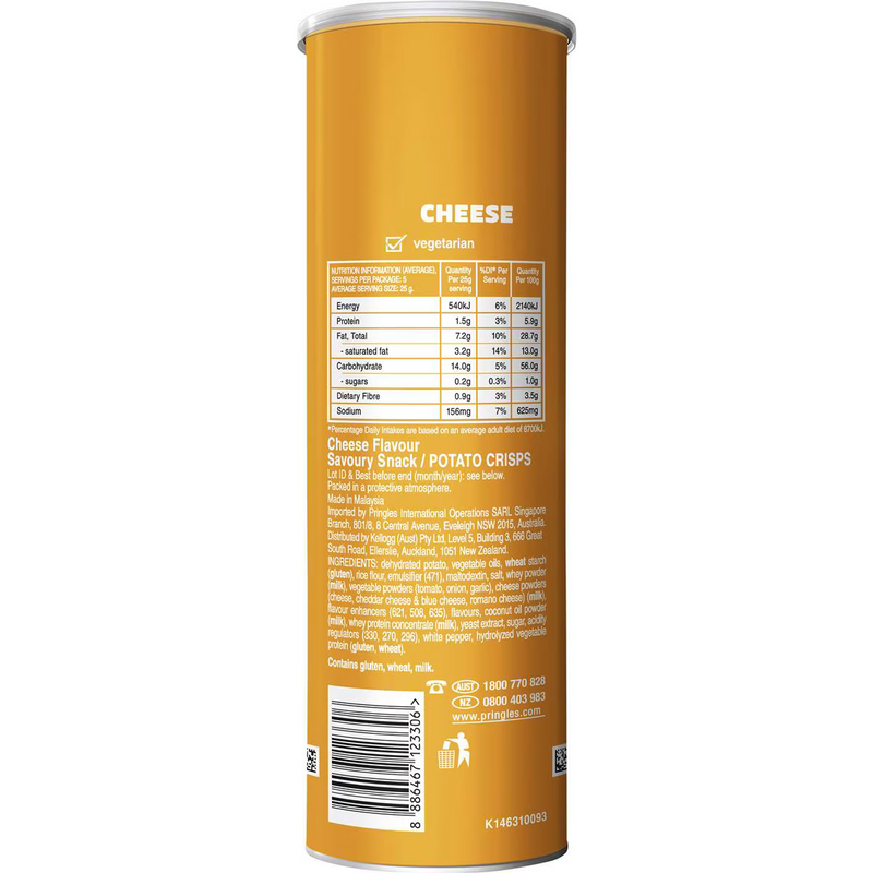 Pringles Cheese Stacked Potato Chips 134g