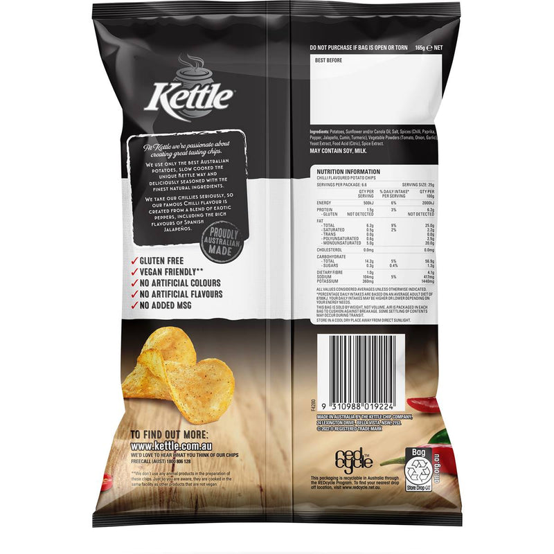 Kettle Chilli Chips 165g