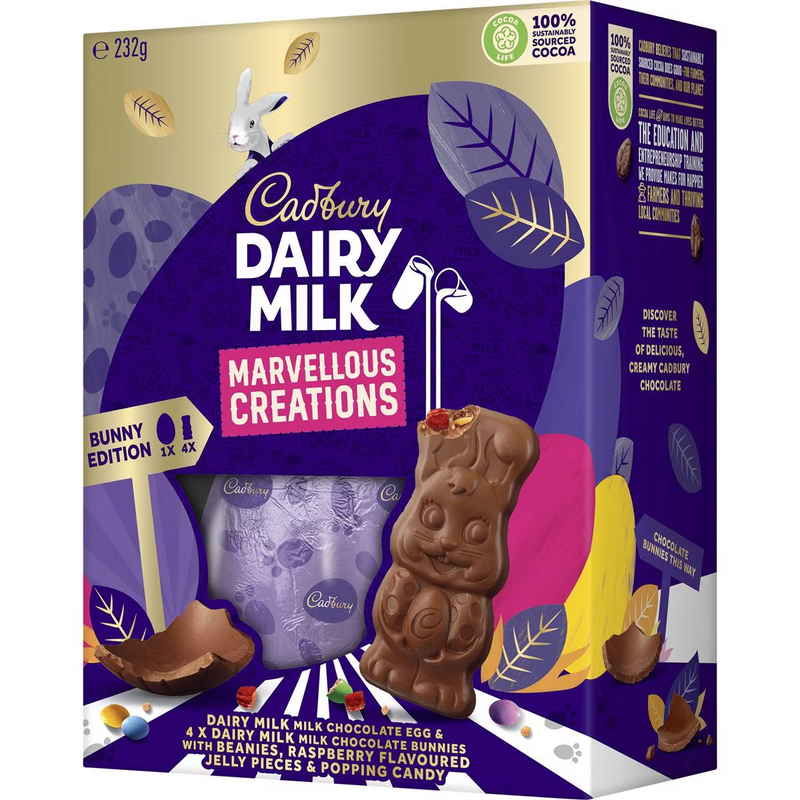 Calories in Dairy Milk Bunny Marvellous Creations by Cadbury and