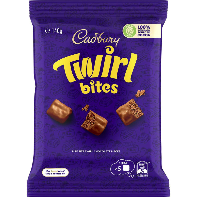 Cadbury Twirl Chocolate Bites 140g