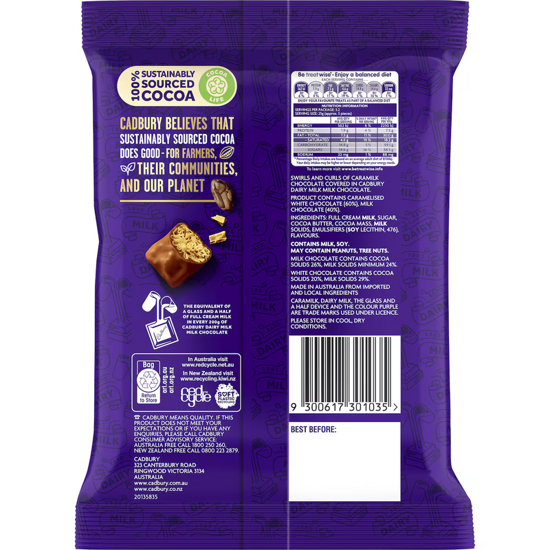 Cadbury Caramilk Twirl Bites 130g