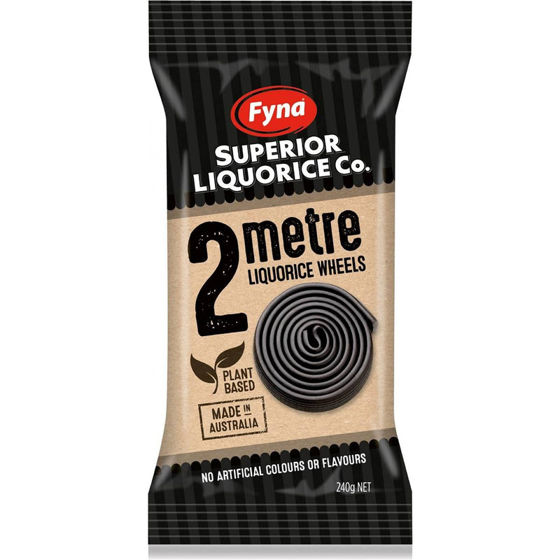 Fyna 2 Metre Liquorice Wheels 240g