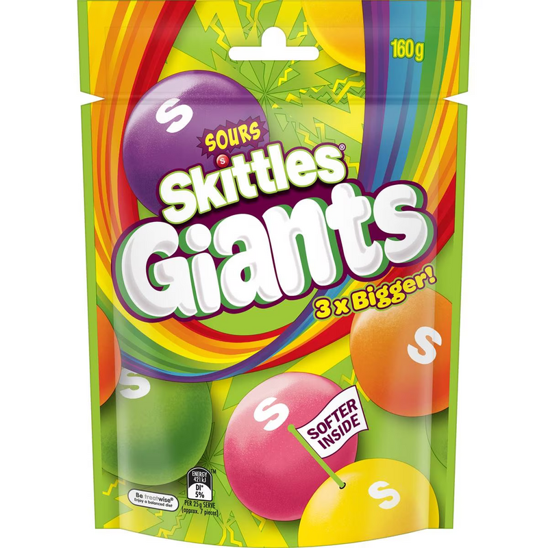 Skittles Giants Sour Chewy 160g