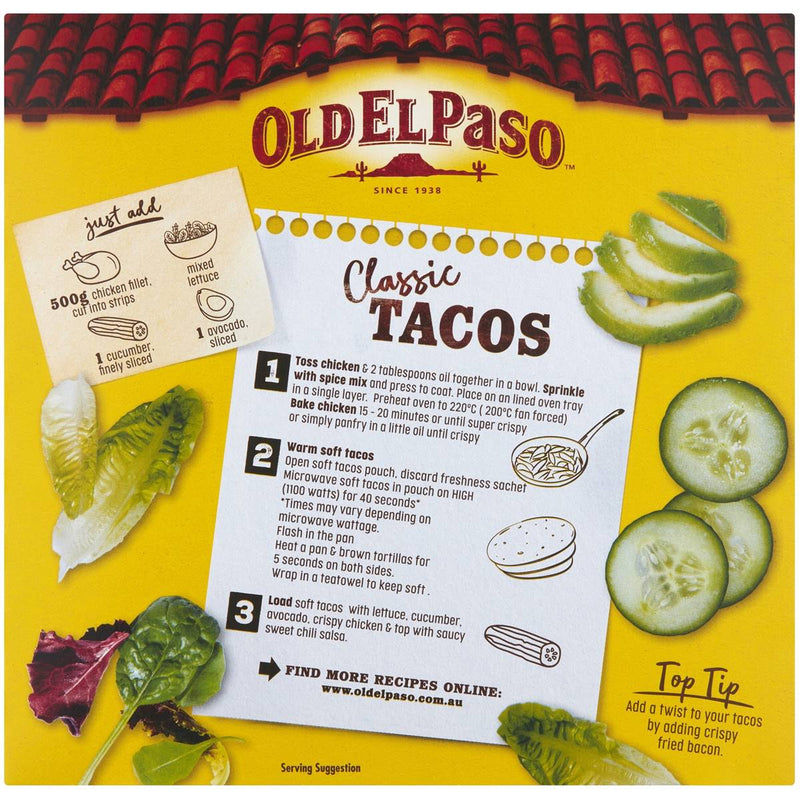 Old El Paso Crispy Chicken Soft Taco 370g