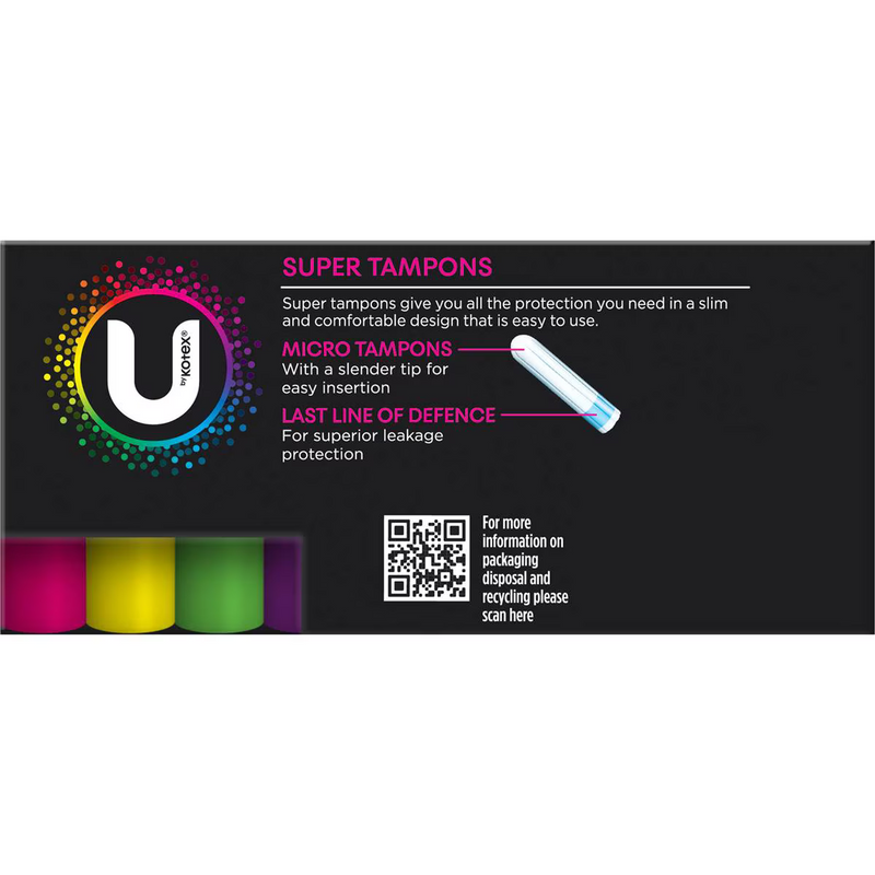 U By Kotex Tampons Super Slim 32 Pack