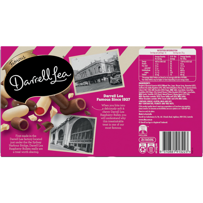 Darrell Lea Milk & White Chocolate Bullets 400g