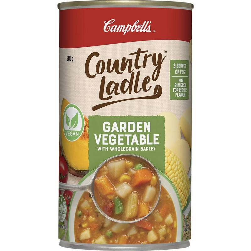 Campbell's Country Ladle Soup Garden Vegetable & Wholegrain Barley 500g